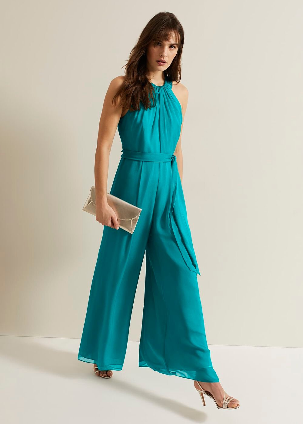 Susanna Silk Jumpsuit - Green