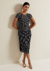Clarinda Tapework Dress - Multi-Coloured