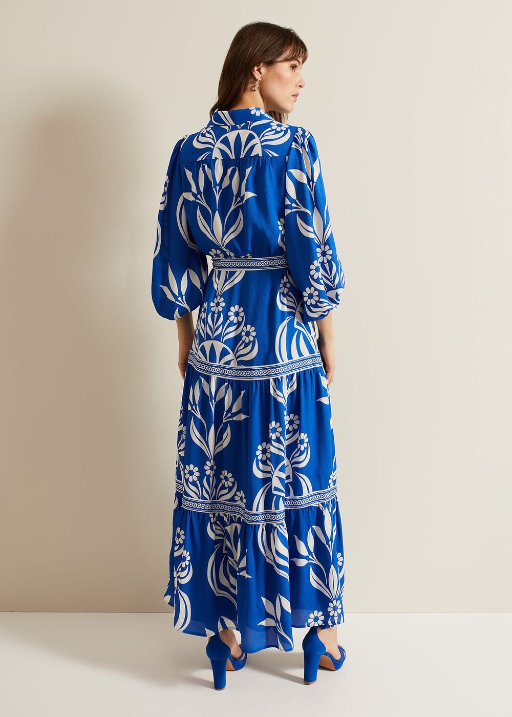 Coralie Print Shirt Midaxi Dress - Multi-Coloured
