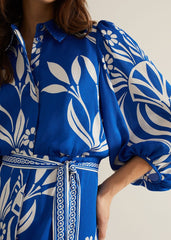 Coralie Print Shirt Midaxi Dress - Multi-Coloured