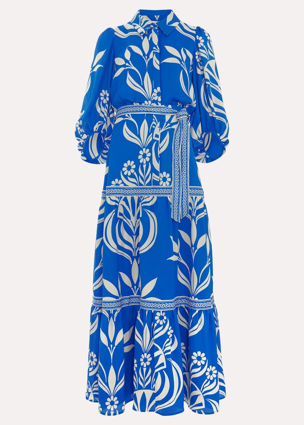 Coralie Print Shirt Midaxi Dress - Multi-Coloured
