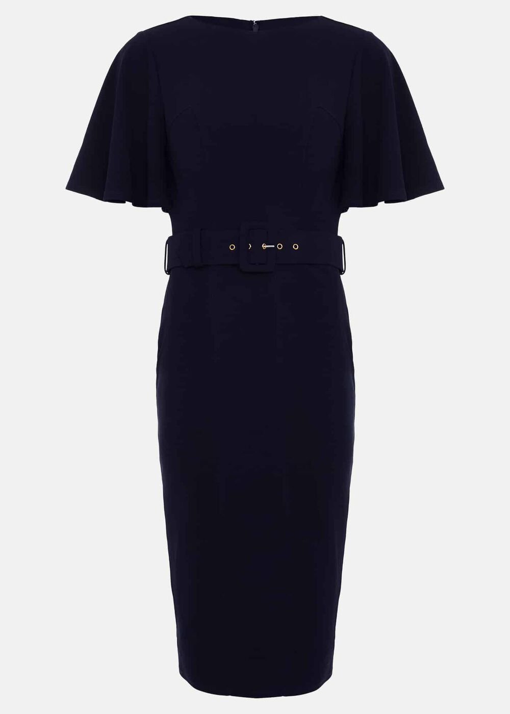 Fanella Belted Jersey Dress - Navy