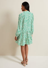 Petite Penele Swing Dress - Green
