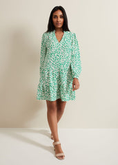Petite Penele Swing Dress - Green