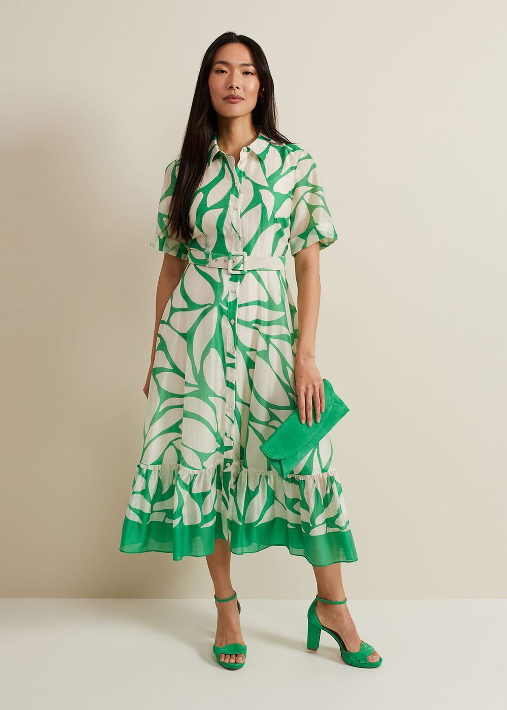 Daphne Floral Shirt Dress - Multi-Coloured