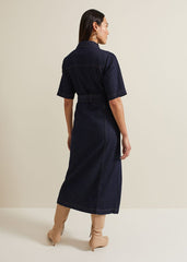 Sonny Denim Midi Dress - Navy