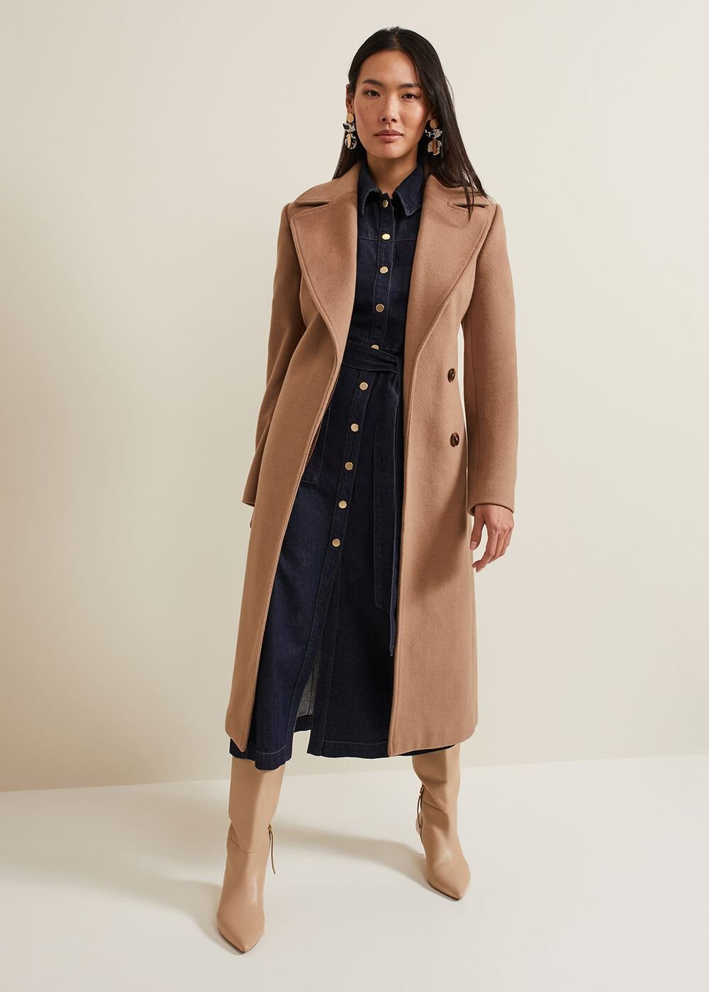 Sonny Denim Midi Dress - Navy