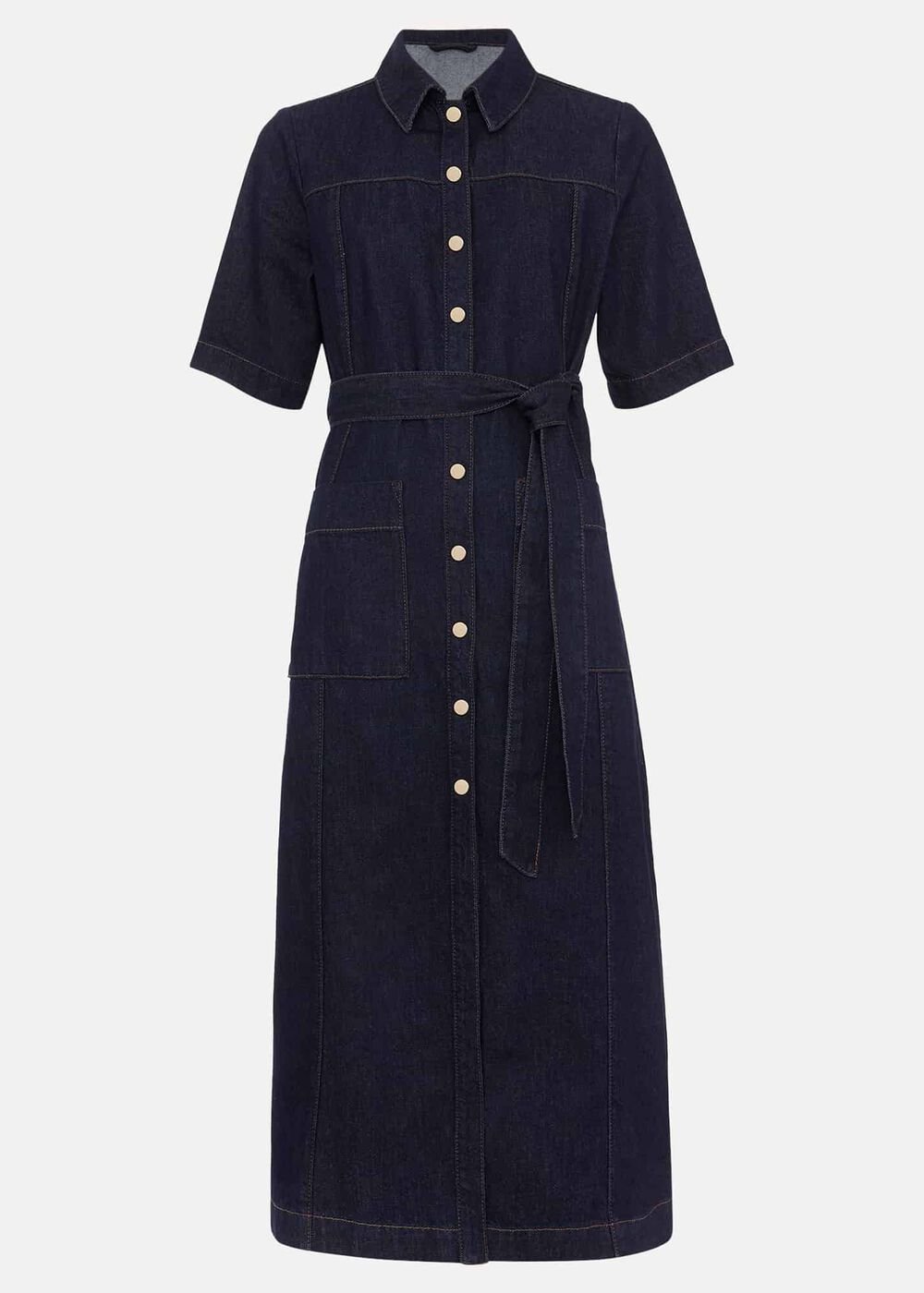 Sonny Denim Midi Dress - Navy
