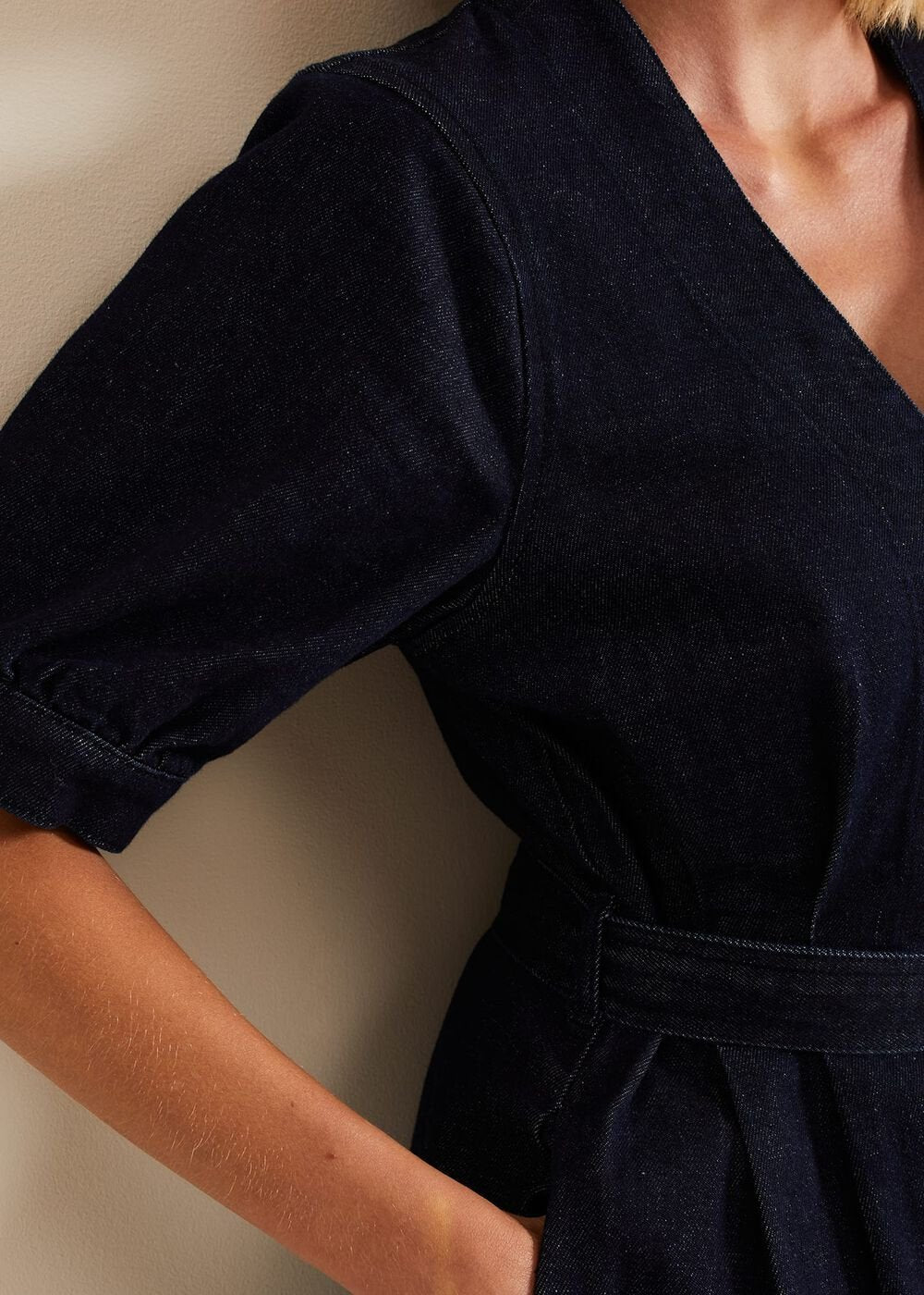 Florisa Denim Jumpsuit - Mid Wash