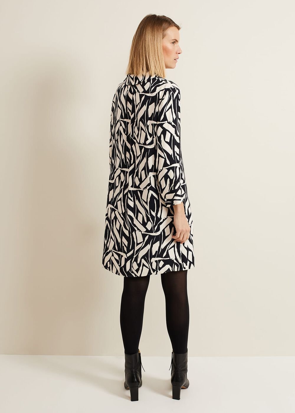 Ruby Geo Tunic Dress - Black Multi