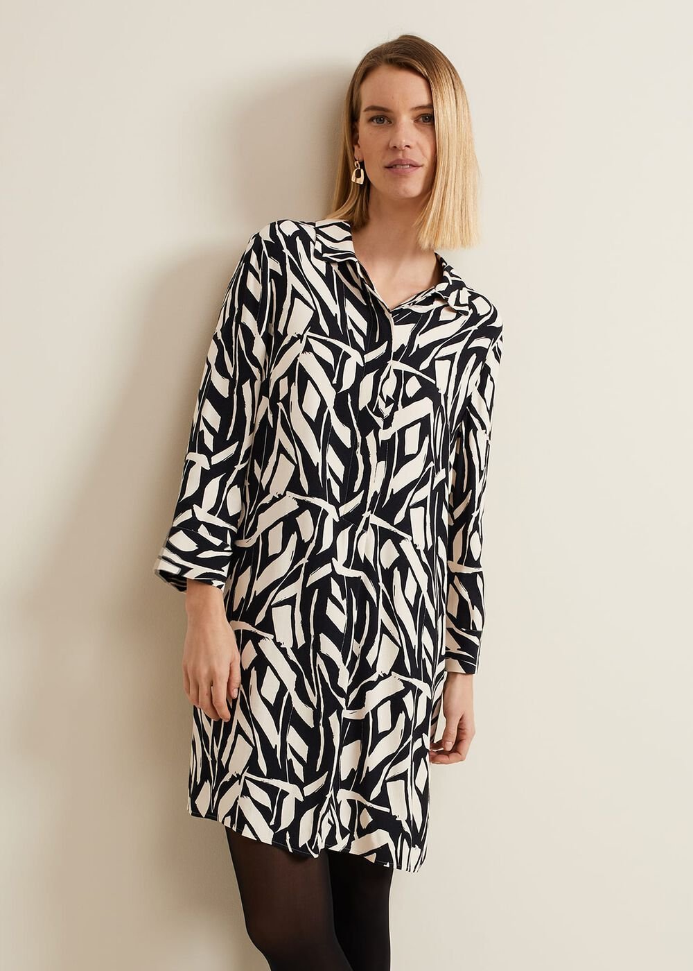 Ruby Geo Tunic Dress - Black Multi
