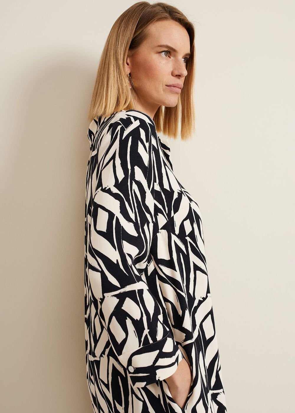 Ruby Geo Tunic Dress - Black Multi