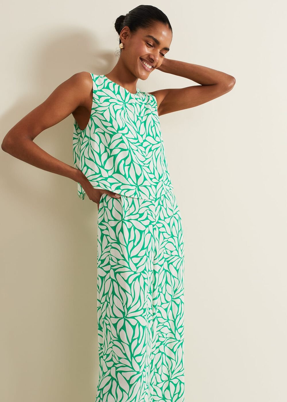 Aubrey Geo Jumpsuit - Green