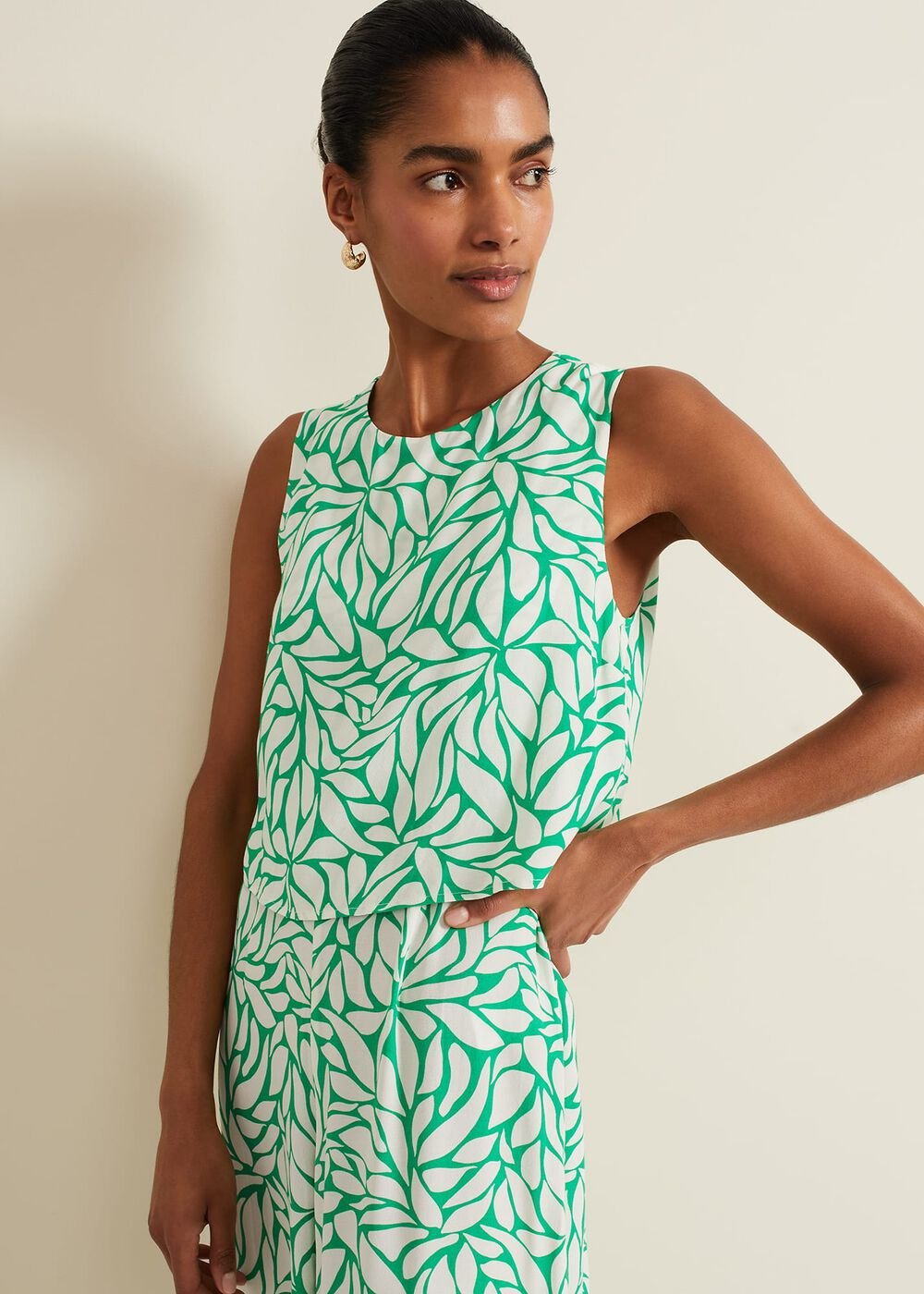 Aubrey Geo Jumpsuit - Green
