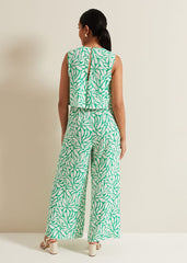 Petite Aubrey Geo Jumpsuit - Green