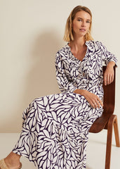 Penele Geo Midi Dress - Purple