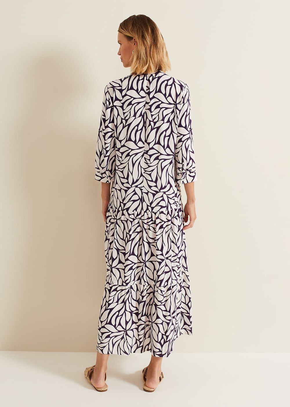 Penele Geo Midi Dress - Purple