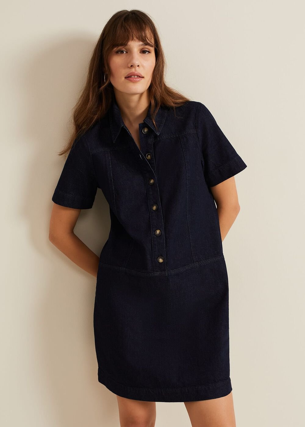 Larisa Denim Tunic Dress - Denim