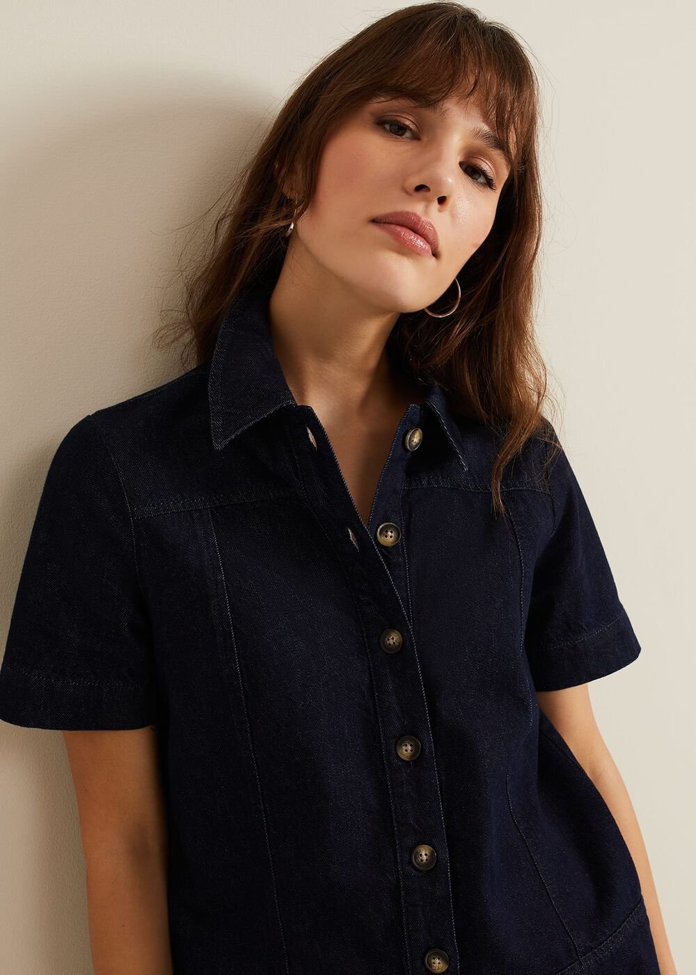 Larisa Denim Tunic Dress - Denim