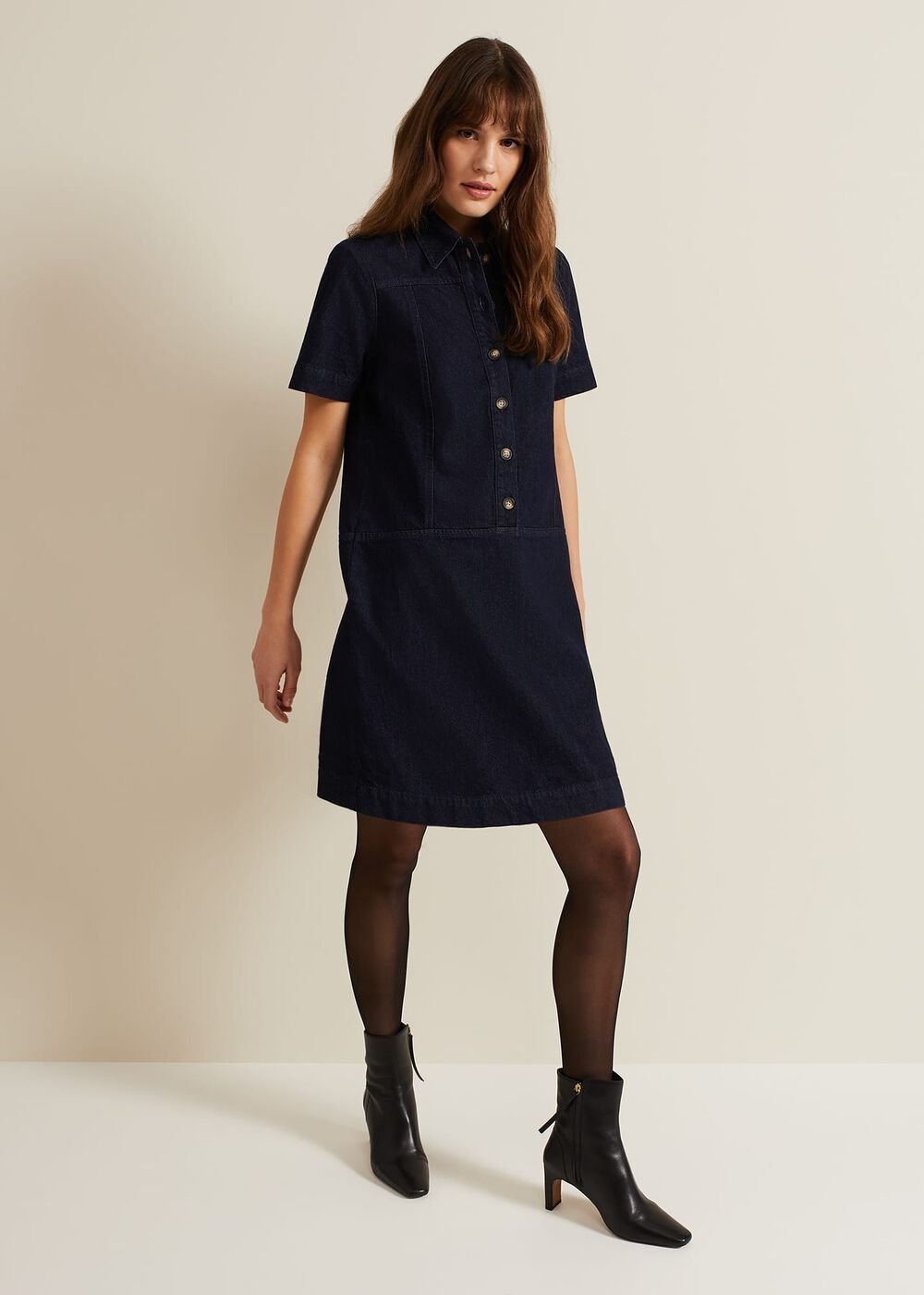Larisa Denim Tunic Dress - Denim