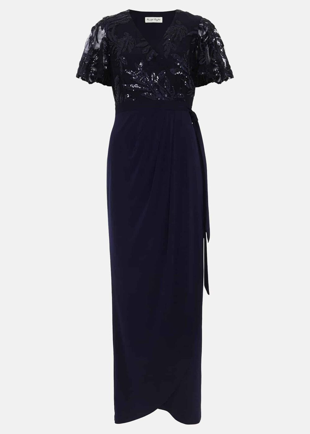 Minty Sequin Bodice Maxi Dress - Navy