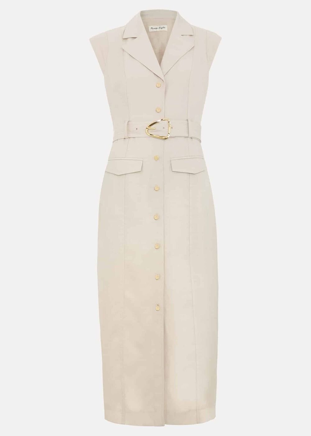 Kristal Utility Midi Dress - Cream