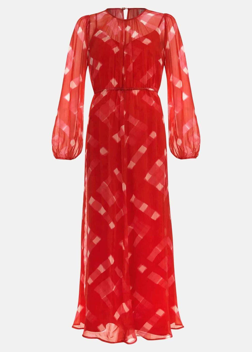 Tatianna Check Maxi Dress - Red
