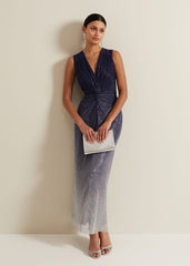 Sara Metallic Jersey Maxi Dress - Multi-Coloured