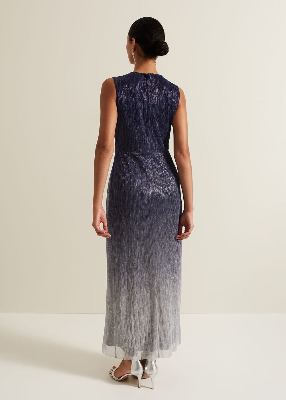 Sara Metallic Jersey Maxi Dress - Multi-Coloured