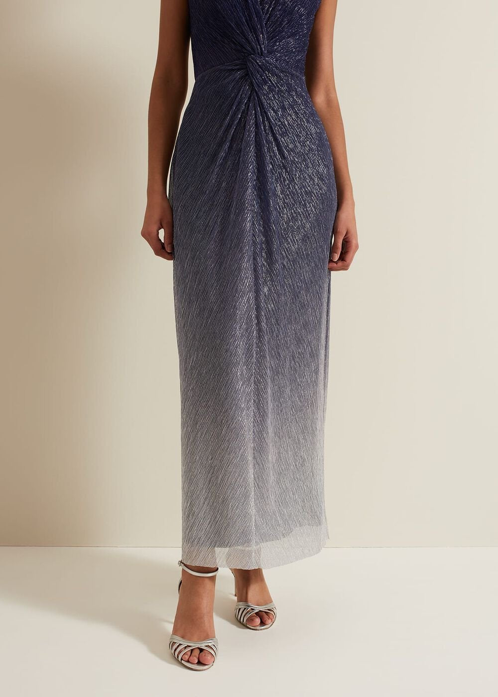 Sara Metallic Jersey Maxi Dress - Multi-Coloured