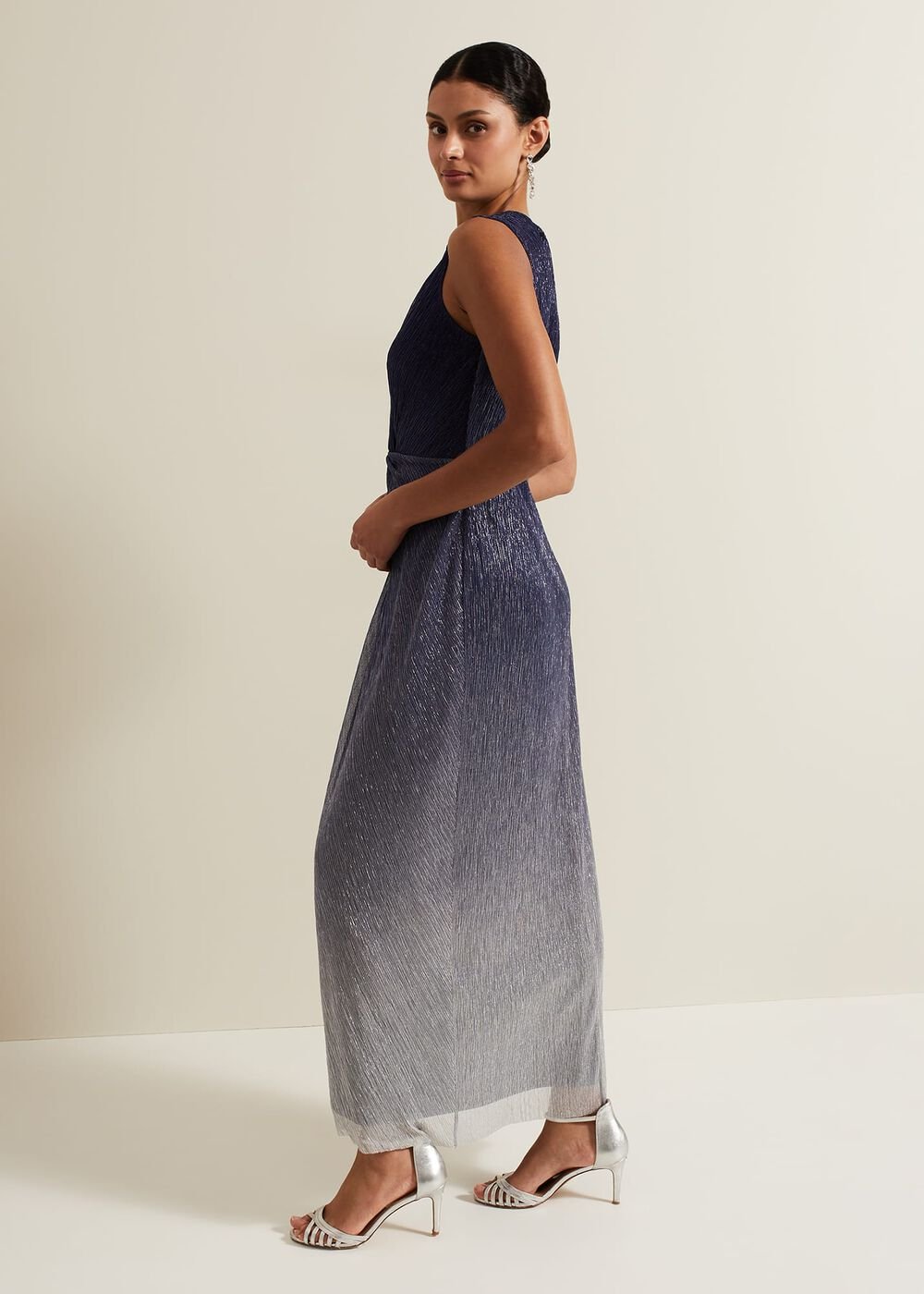Sara Metallic Jersey Maxi Dress - Multi-Coloured