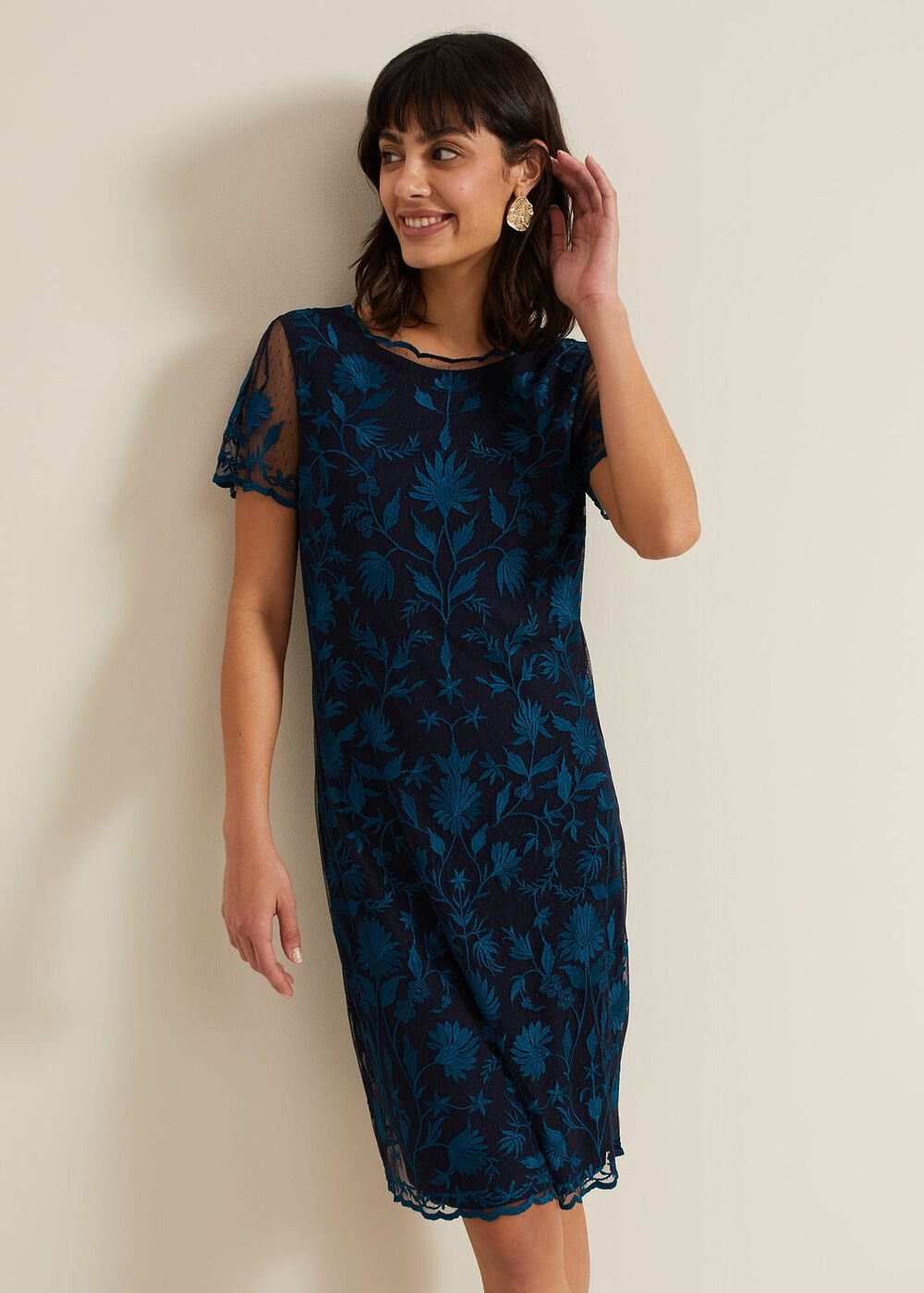 Shelby Embroidered Dress - Multi-Coloured