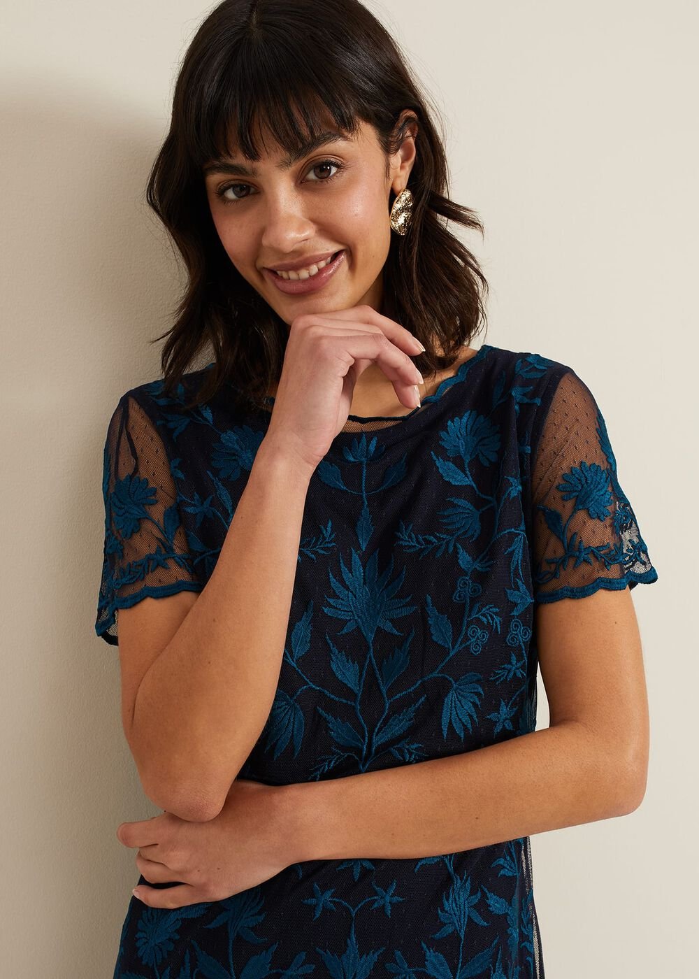 Shelby Embroidered Dress - Multi-Coloured