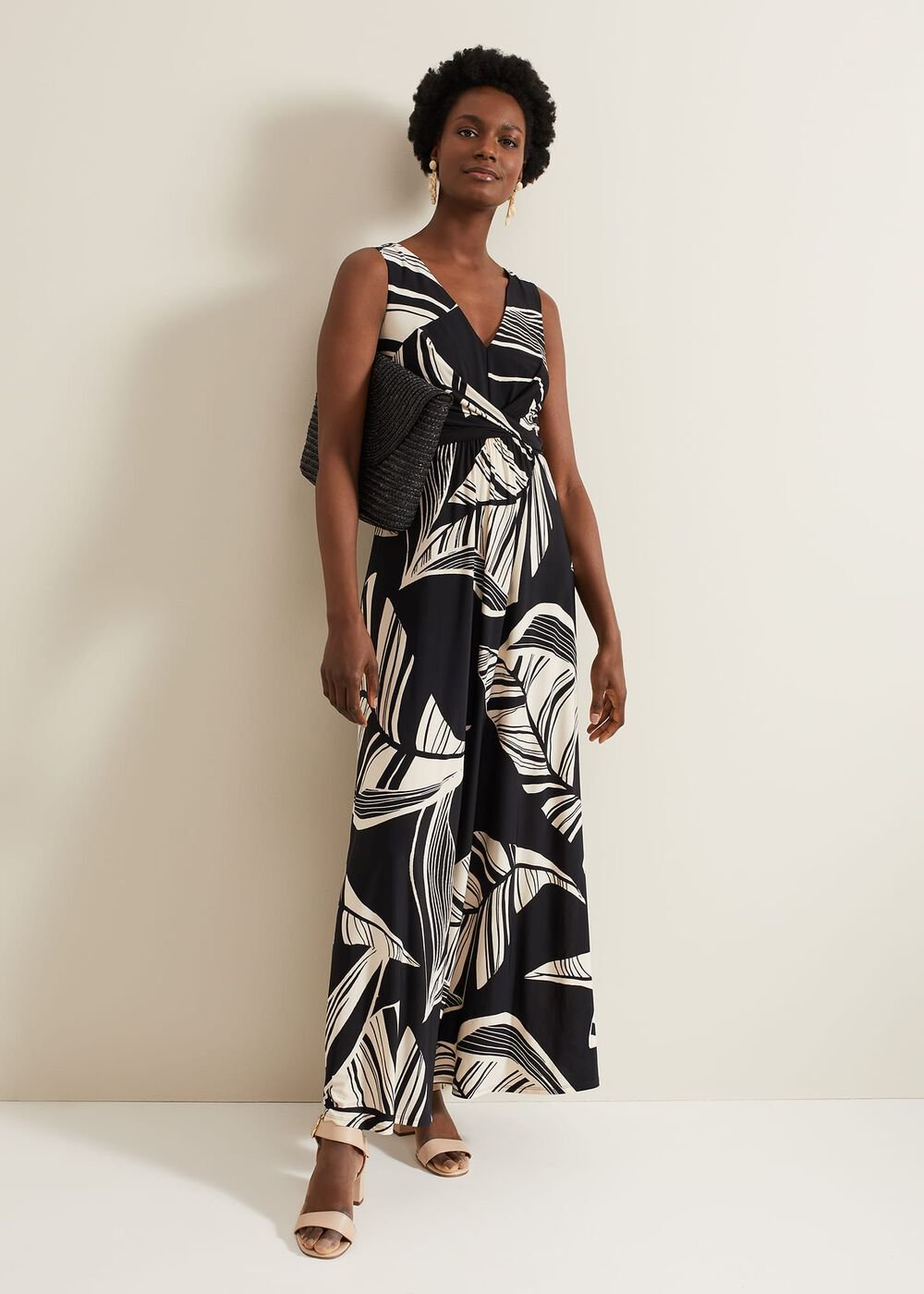 Artemis Abstract Maxi Dress - Black/Multi