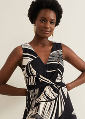Artemis Abstract Maxi Dress - Black/Multi