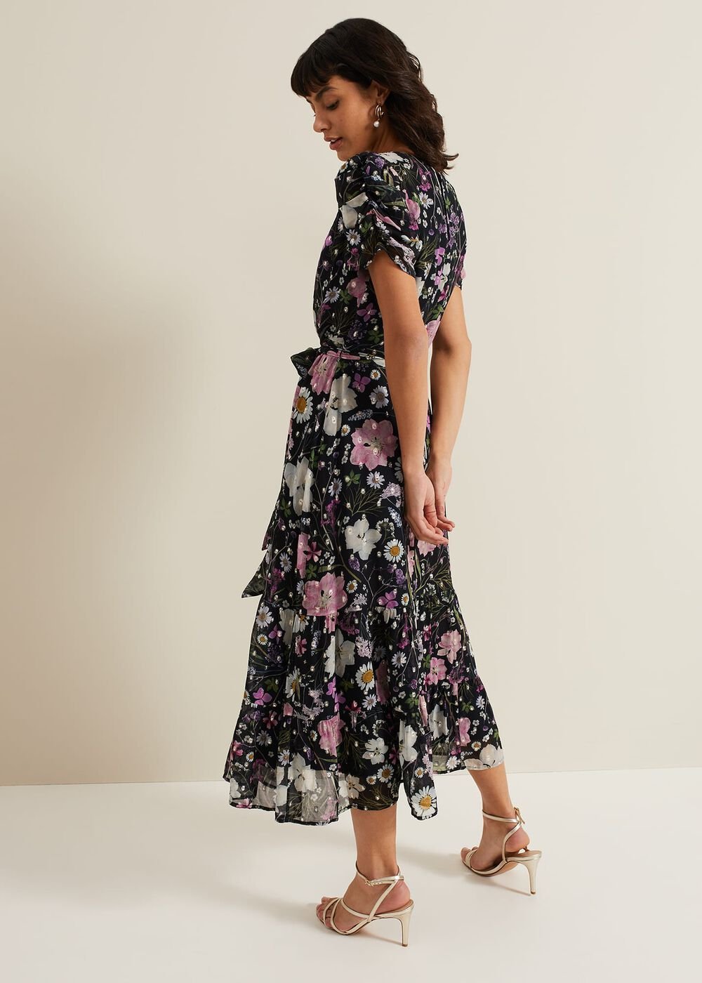 Azalea Print Fil Coupe Dress - Multi-Coloured