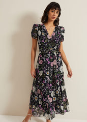 Azalea Print Fil Coupe Dress - Multi-Coloured