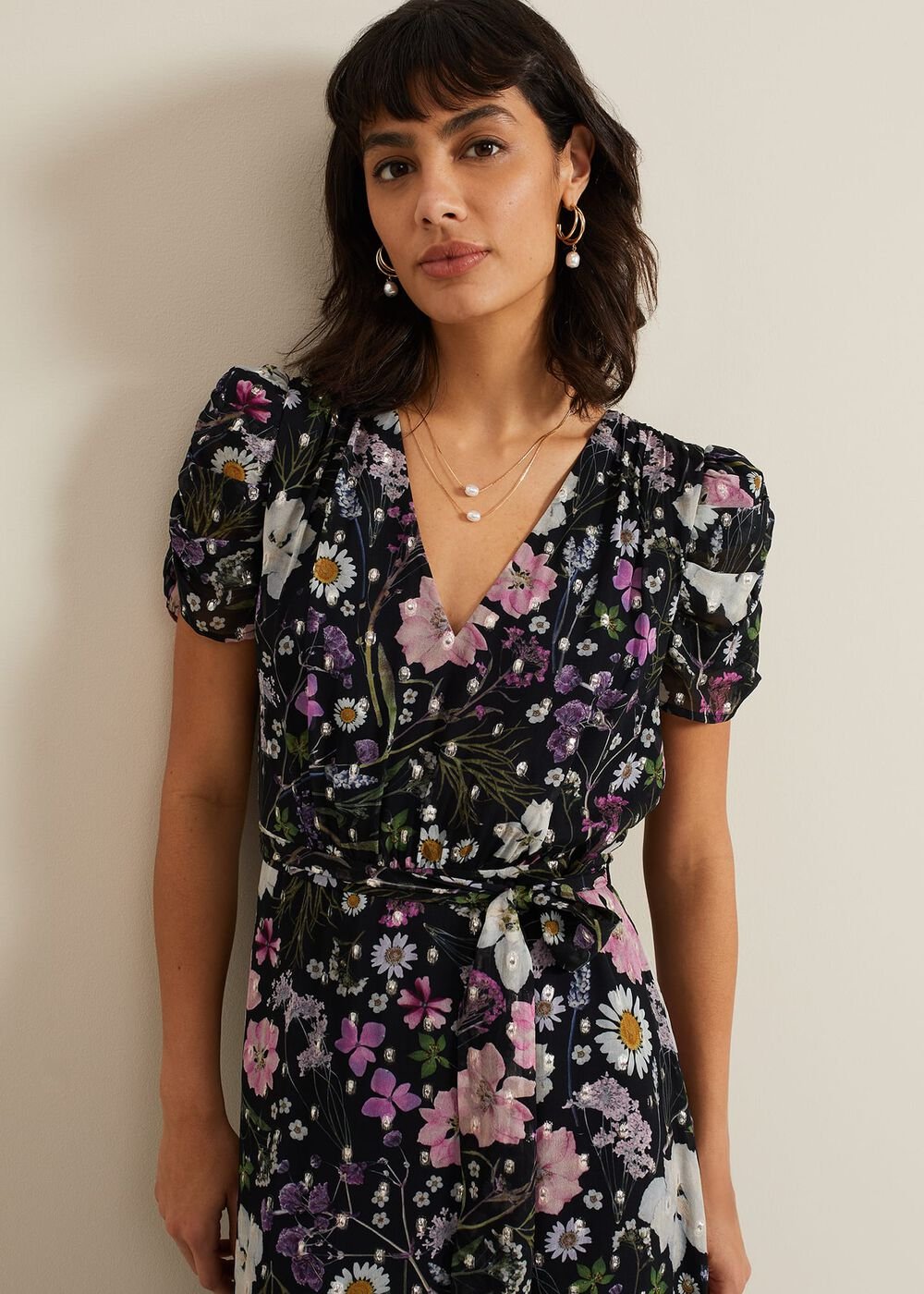 Azalea Print Fil Coupe Dress - Multi-Coloured