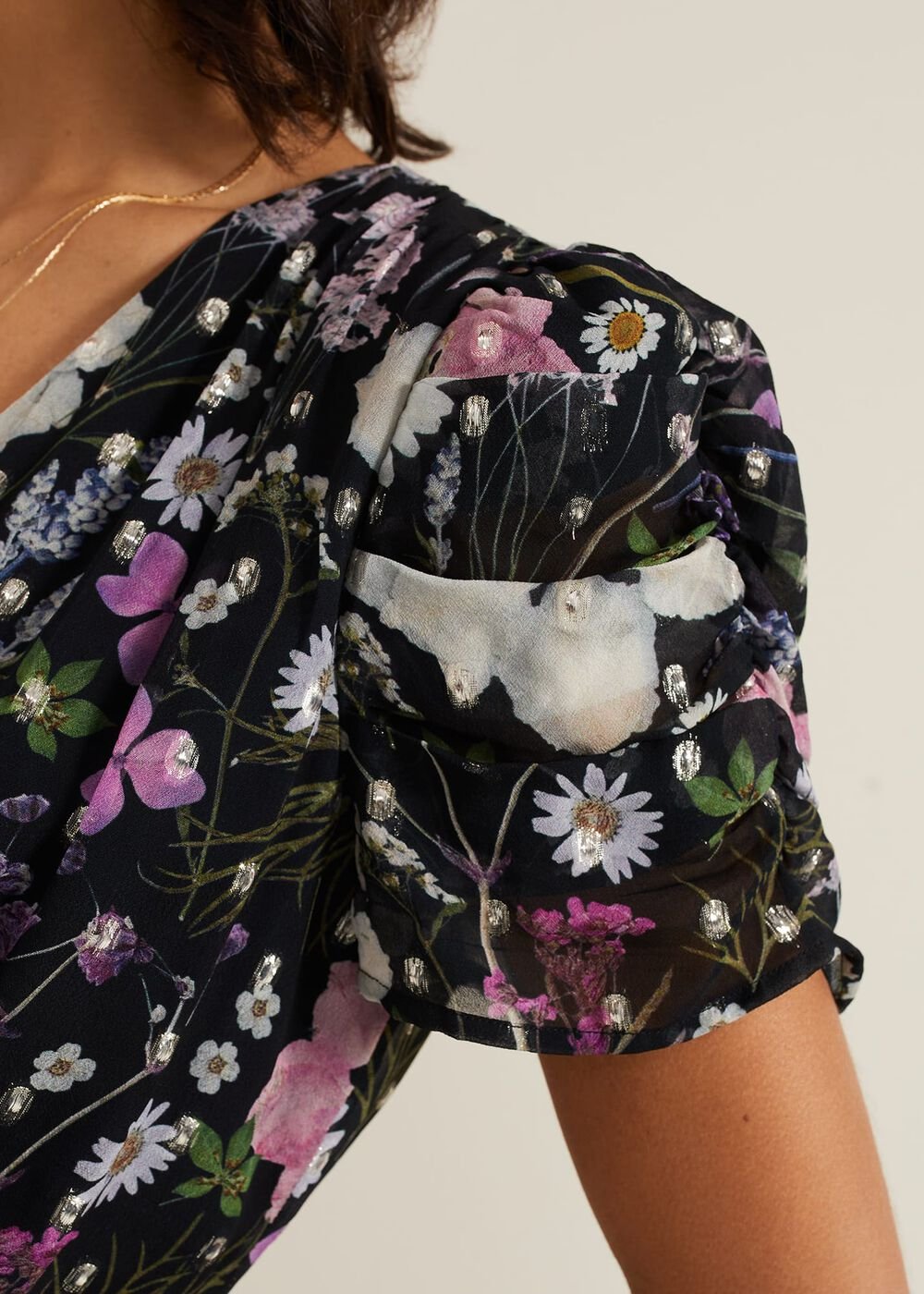Azalea Print Fil Coupe Dress - Multi-Coloured