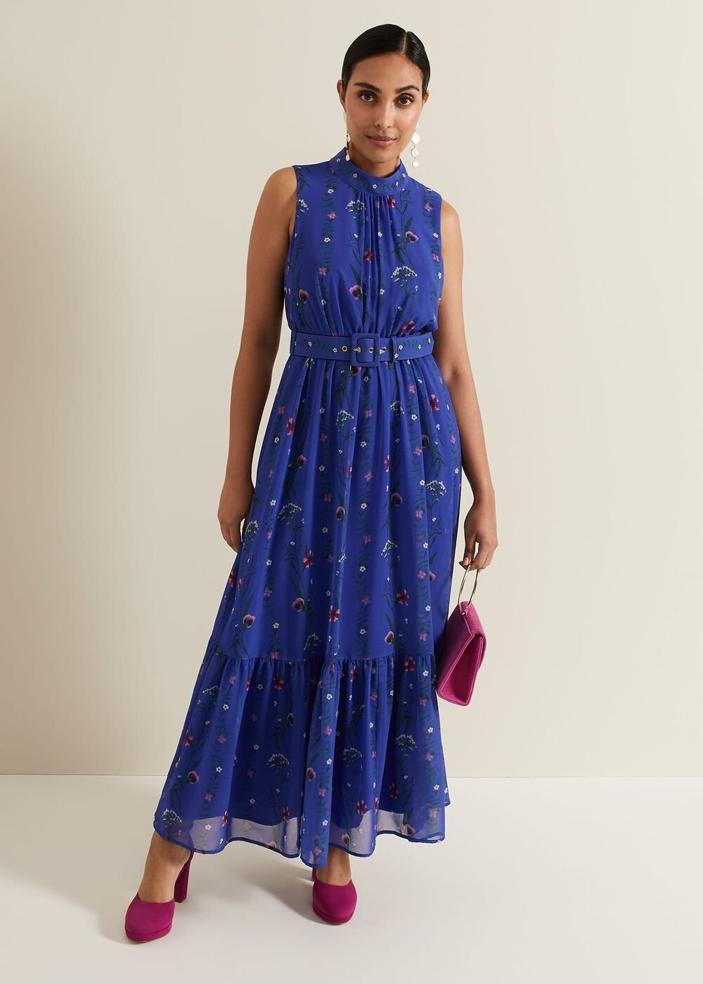 Petite Sofia Print Maxi Dress - Multi-Coloured