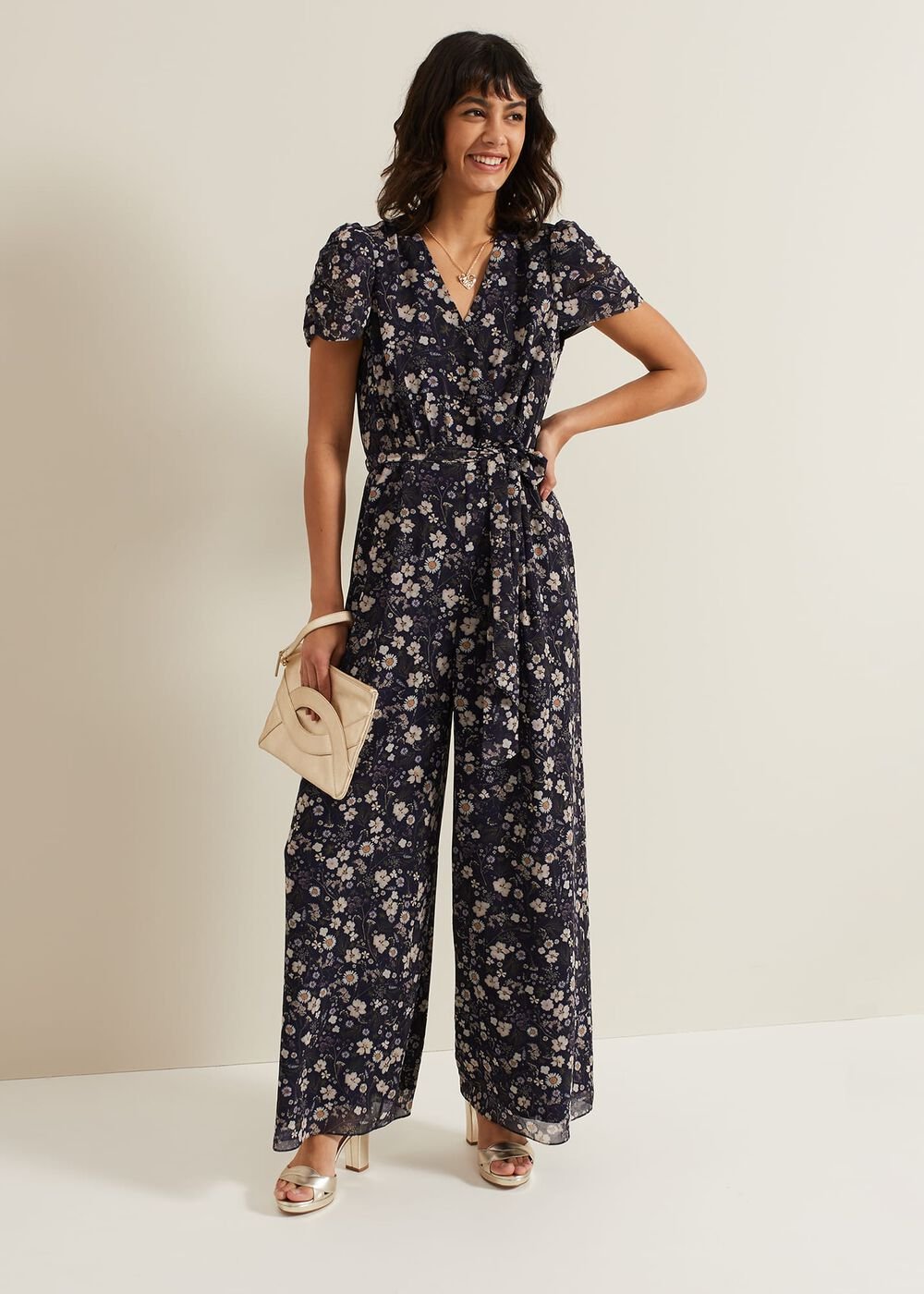 Helene Floral Print Jumpsuit - Multi-Coloured