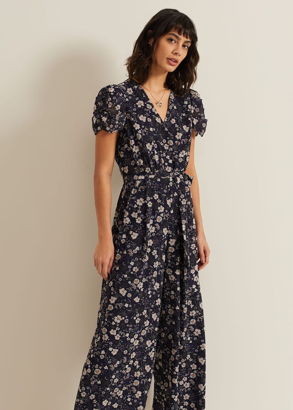 Helene Floral Print Jumpsuit - Multi-Coloured