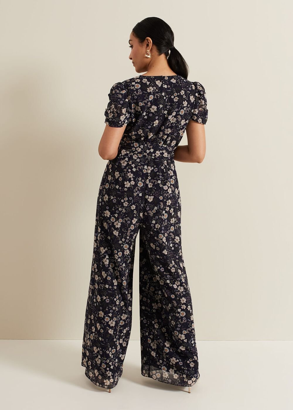 Petite Helene Floral Print Jumpsuit - Multi-Coloured