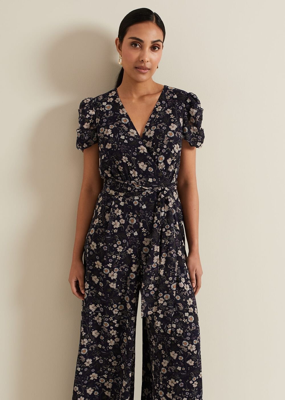 Petite Helene Floral Print Jumpsuit - Multi-Coloured