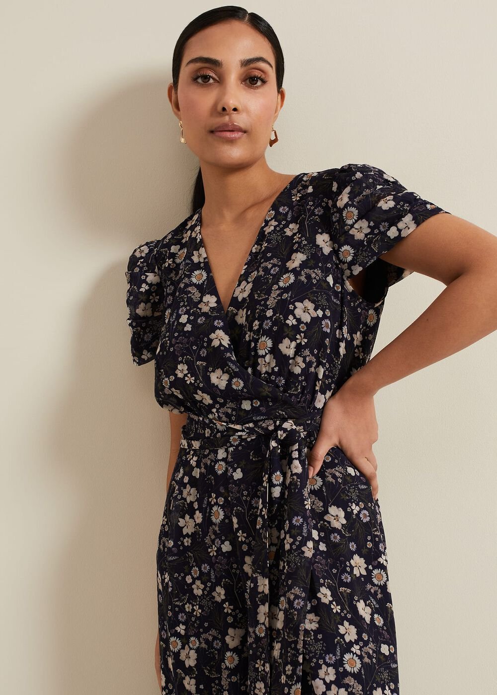 Petite Helene Floral Print Jumpsuit - Multi-Coloured