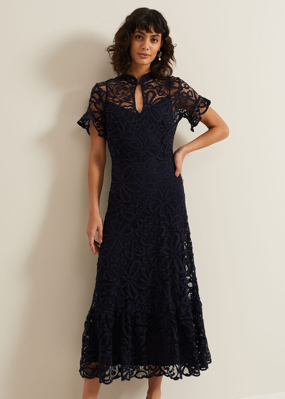 Lula Lace Dress - Navy