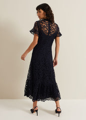 Lula Lace Dress - Navy