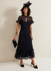 Lula Lace Dress - Navy