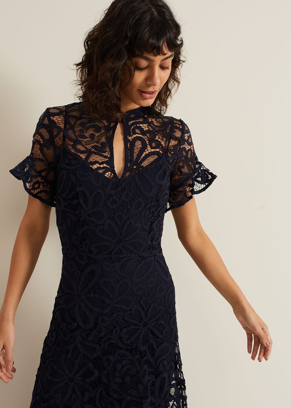 Lula Lace Dress - Navy