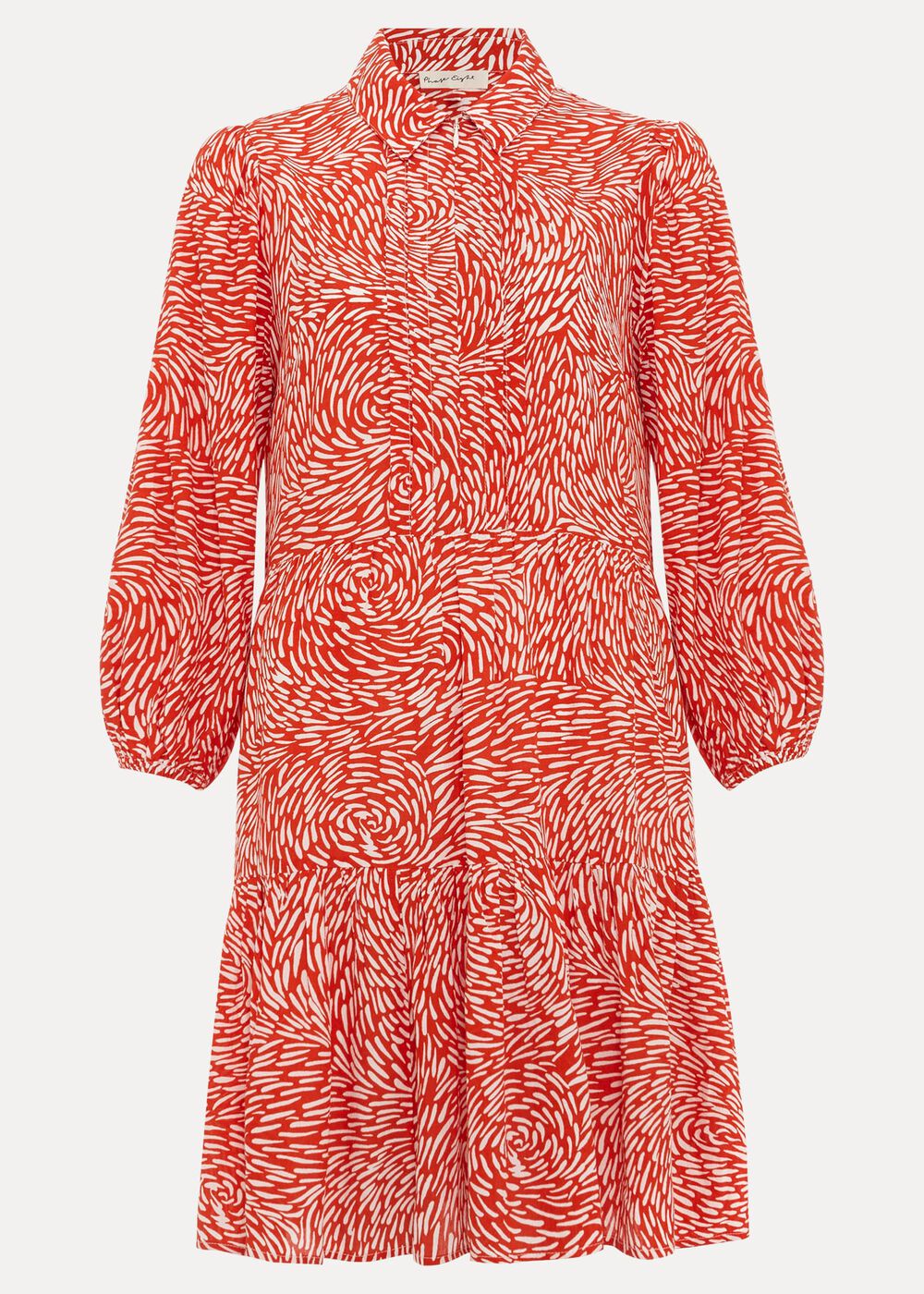 Carrie Abstract Swing Dress - Red